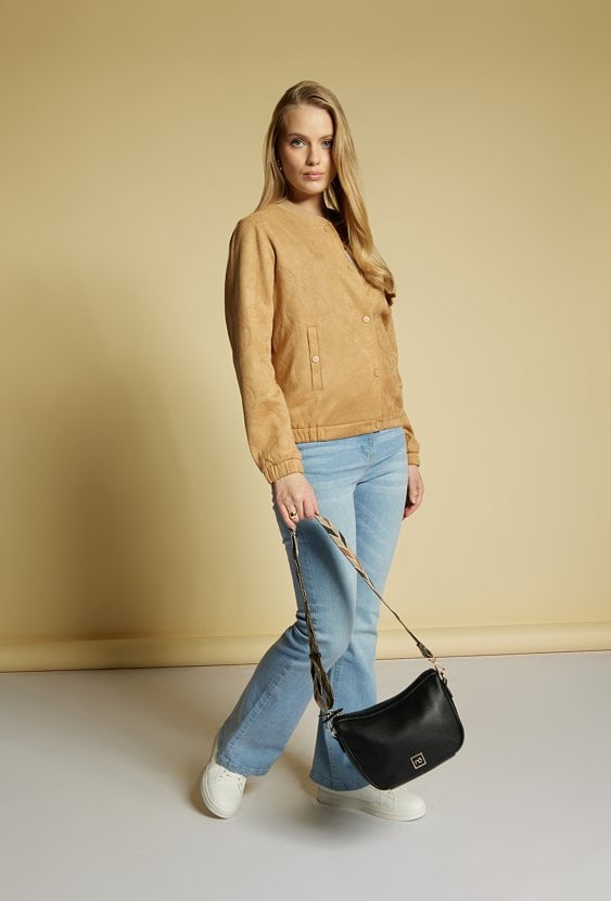 Torebka z wzorzystym paskiem