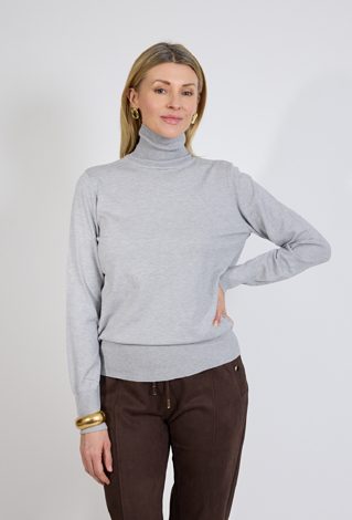 Sweter z golfem damski