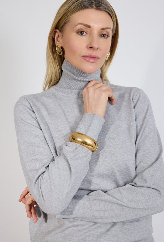 Sweter z golfem damski