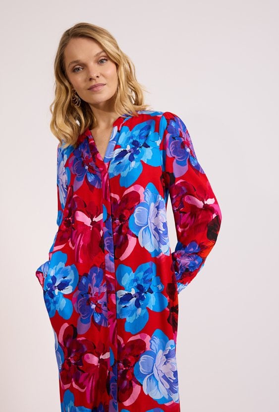 Sukienka koszulowa w kwiaty