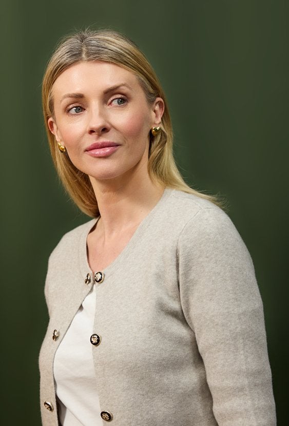 Kardigan damski elegancki z guzikami