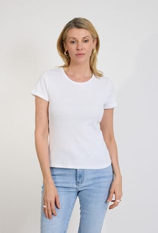 Biały t-shirt damski basic