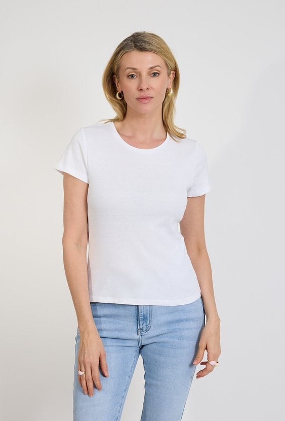Biały t-shirt damski basic