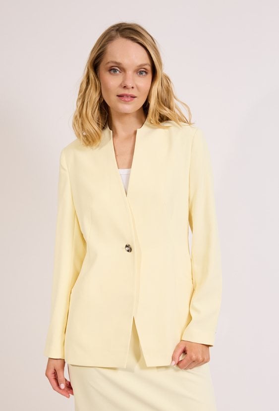 Jasnożółta marynarka damska
