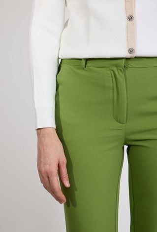 Zielone spodnie damskie eleganckie