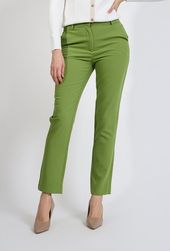 Zielone spodnie damskie eleganckie