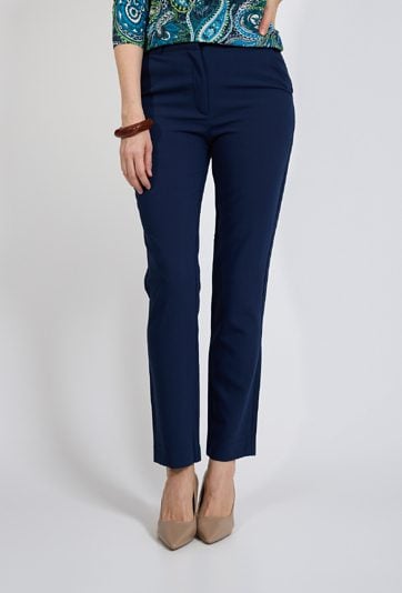 Granatowe spodnie damskie eleganckie