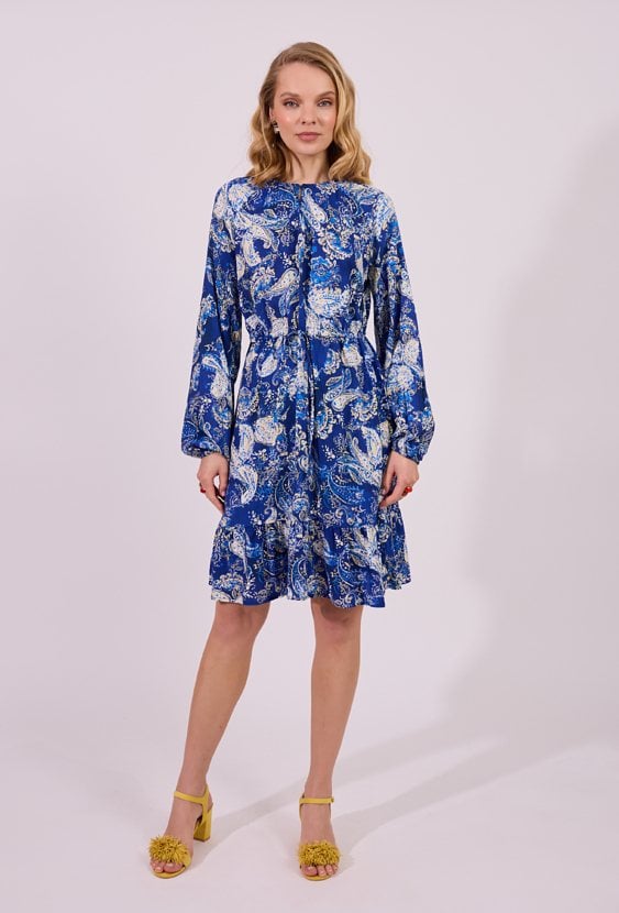 Zwiewna Sukienka Boho z Wiązaniem