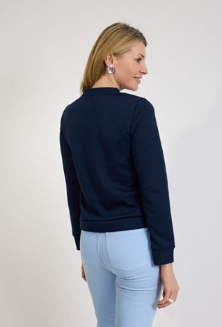 Bluza damska granatowa z nadrukiem