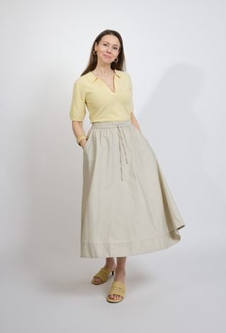 Żółty sweter damski polo